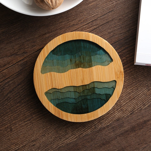 Rynx | Water Art Insulated Bamboo Coasters