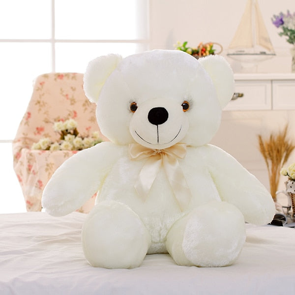 Rynx | Colorful Bright Plush Bear Toy white