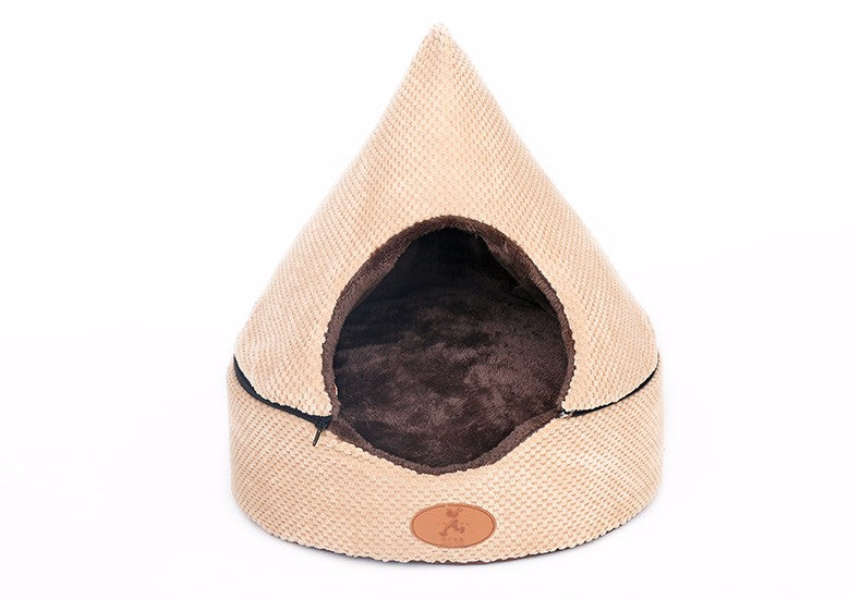 Rynx | HOOPET Pet Dog Cat Tent House All Seasons Dirt Resistant Soft Yurt Bed with Double-Sided Washable Cushion