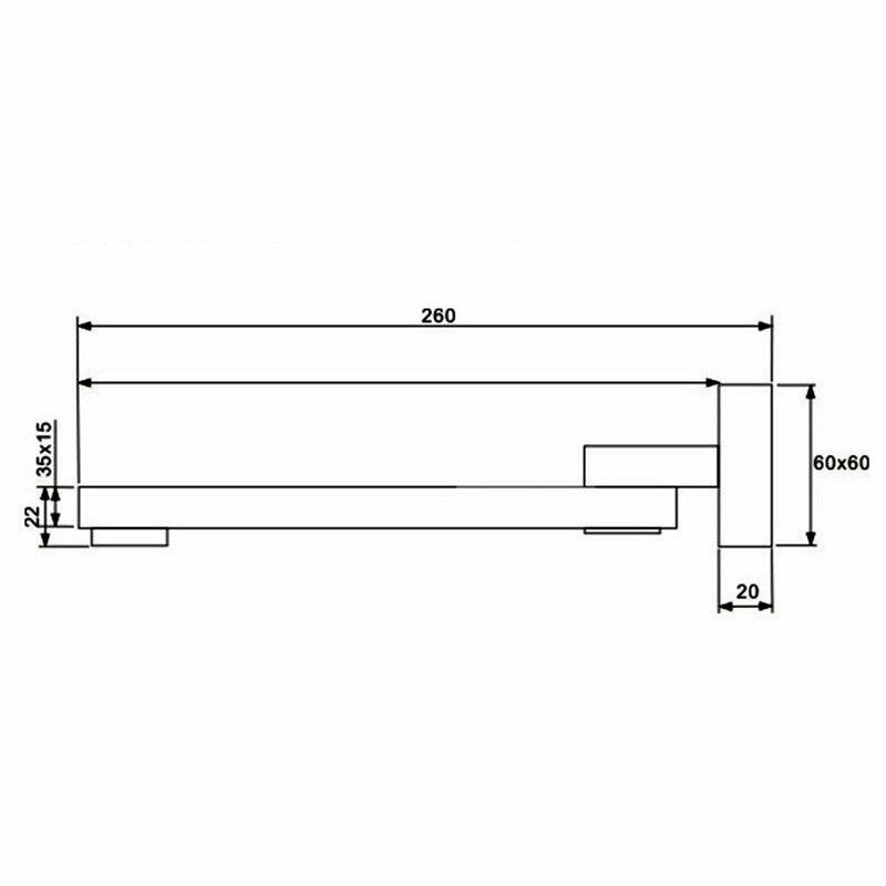 Rynx | Solid Brass Wall Outlet Wall Mounted Shower Faucet