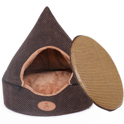 Rynx | HOOPET Pet Dog Cat Tent House All Seasons Dirt Resistant Soft Yurt Bed with Double-Sided Washable Cushion