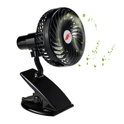 Rynx | Mini Mute Clamp Fan Rechargeable Silent 4 Blades Baby Stroller Fans Portable Air Cooling 3 Speeds Desk USB Fan with USB output