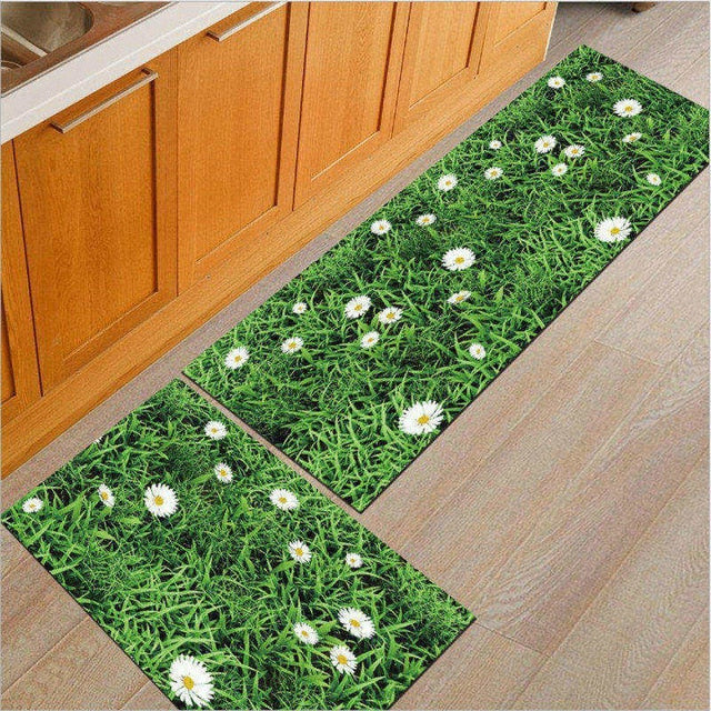 Rynx | Long Absorbent Patterned Non-Slip Kitchen Floor Mats