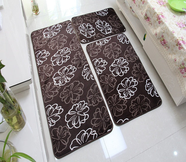 Rynx | 3 PC Soft Non-Slip Bath Mat Set