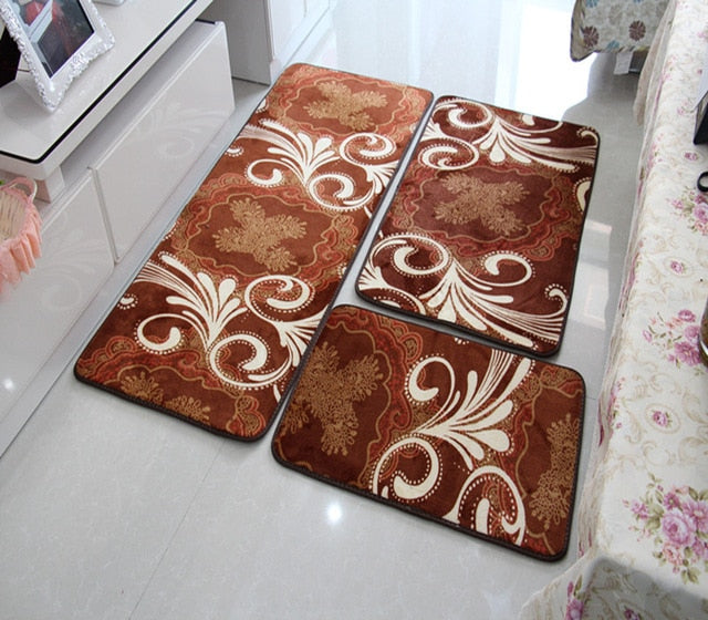 Rynx | 3 PC Soft Non-Slip Bath Mat Set