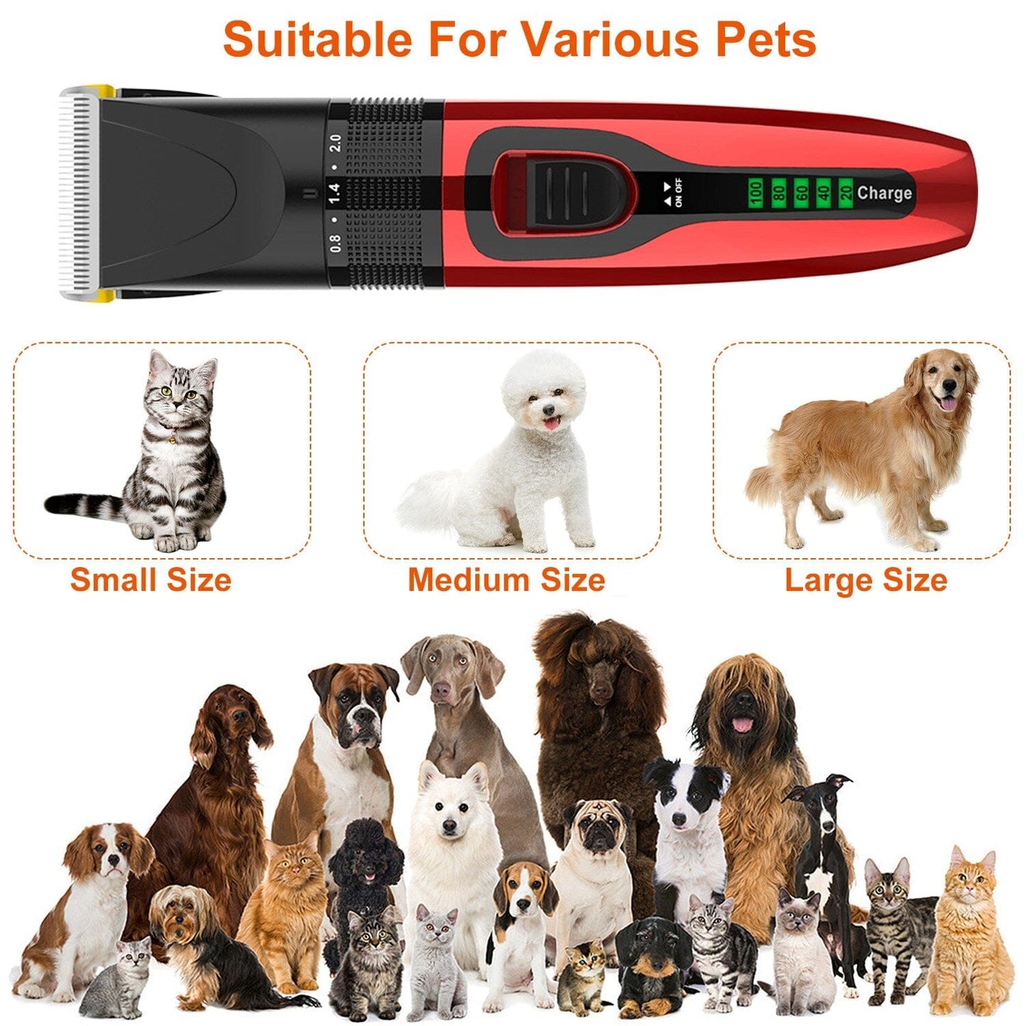 Rynx | Rechargeable wireless pet grooming kit