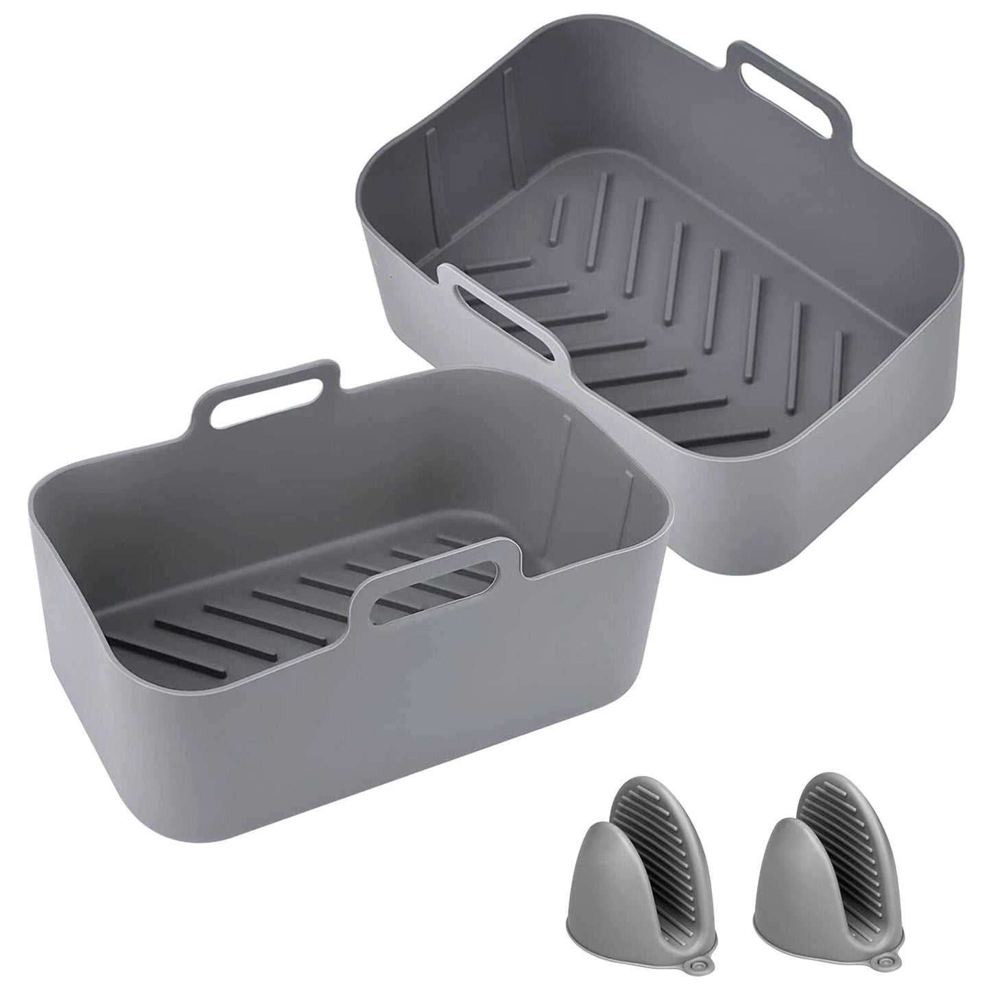 Rynx | Reusable air fryer silicone pot rectangular replacement for parchment paper 6-8 quart
