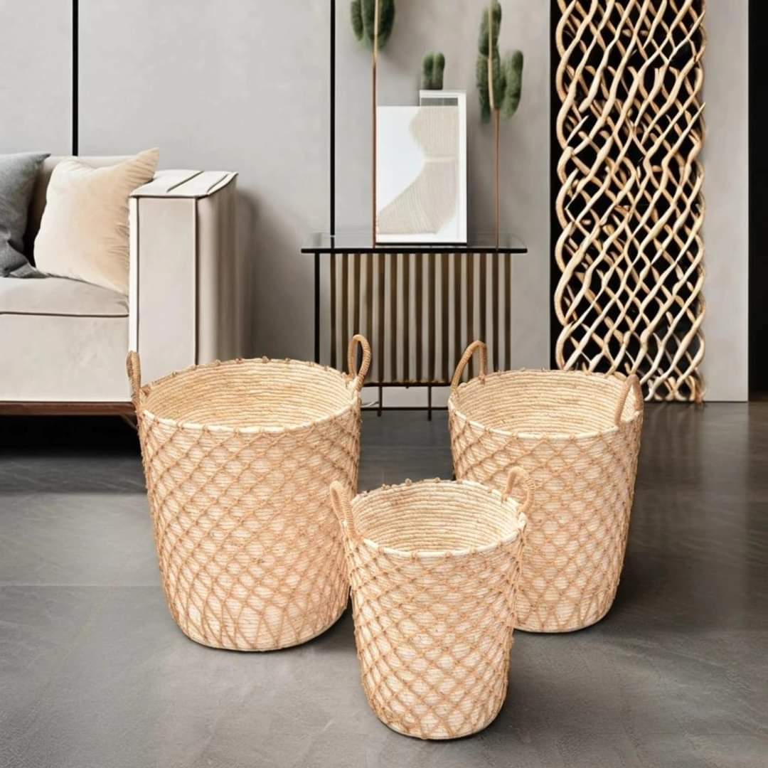 Rynx | 3 Stackable handmade baskets