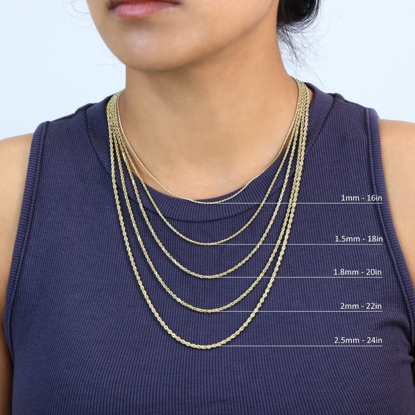 Rynx | Rope chain in Yellow Gold - 10mm