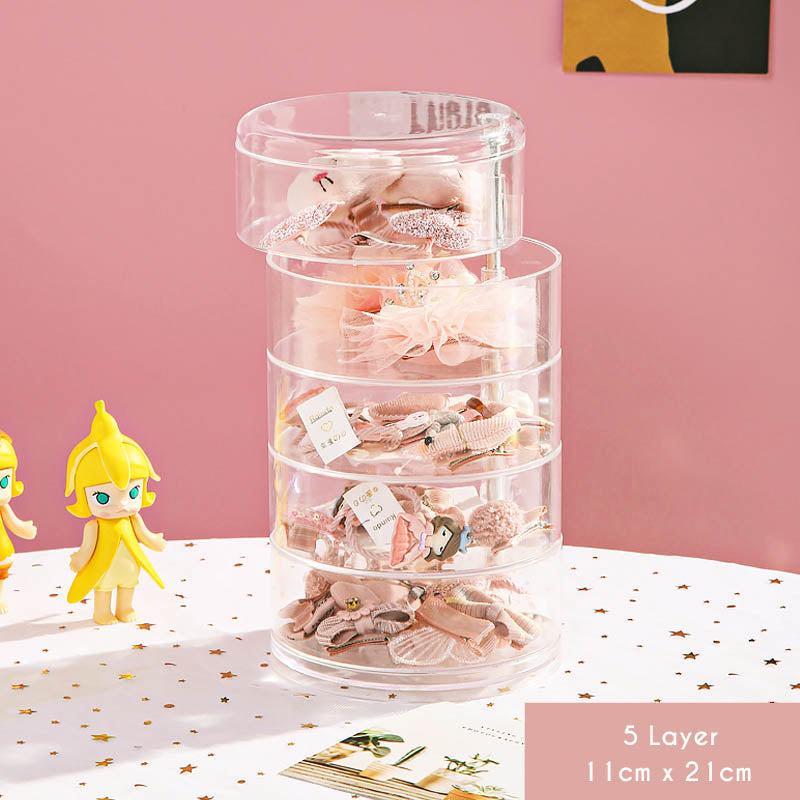 Rynx Hairpin Jewelry Transparent Rotating Storage