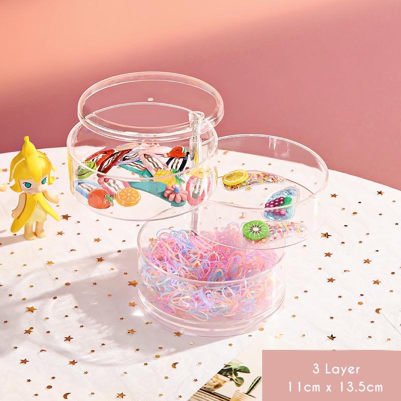 Rynx Hairpin Jewelry Transparent Rotating Storage