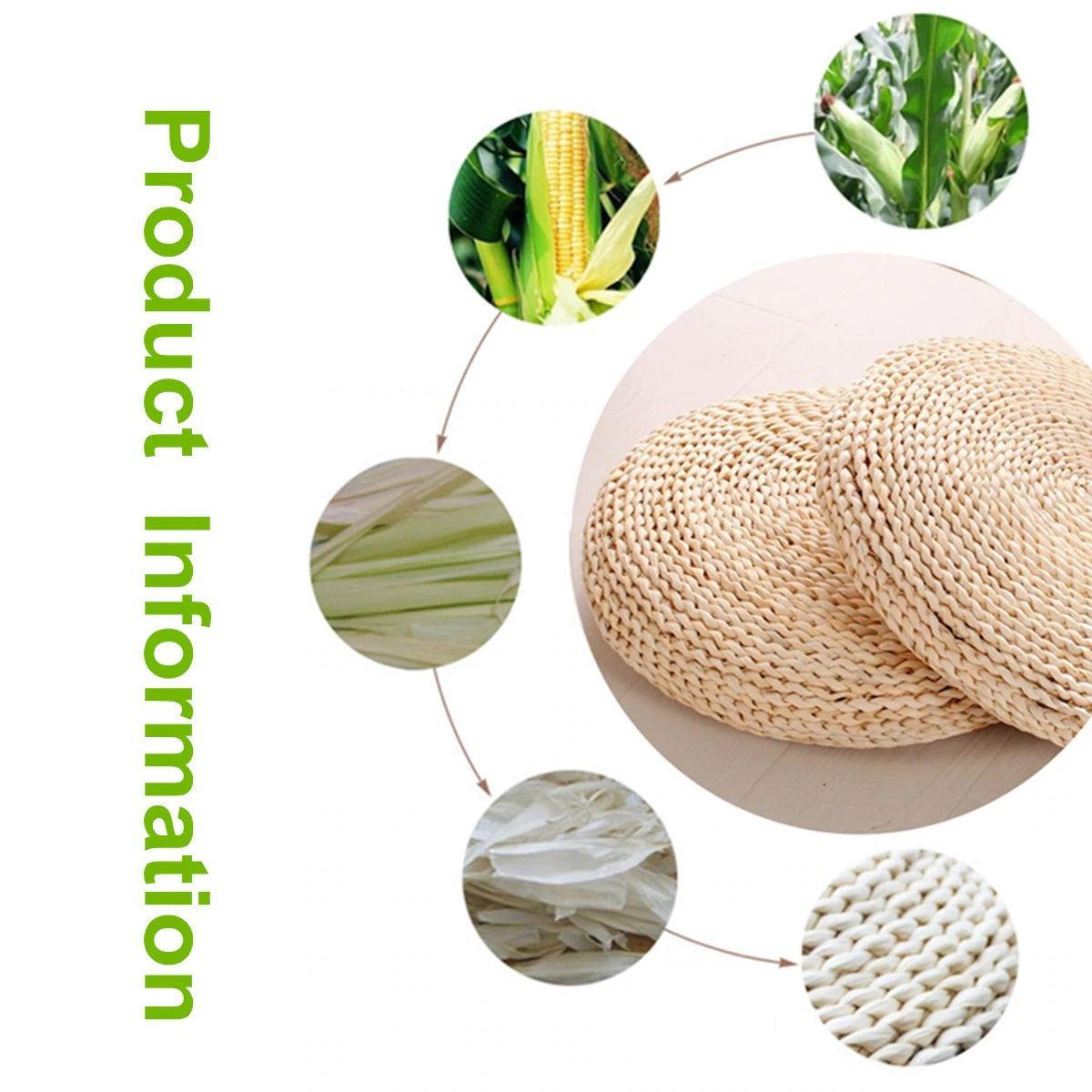 Rynx | Sustainable Tatami Style Straw Meditation Cushion for Eco-Friendly Practices