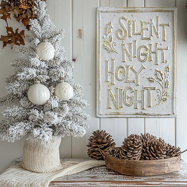 Rynx | Silent Night Aged White Wall Decoration