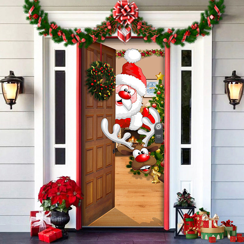Rynx | Nightmare Before Christmas Outdoor Decorations Props Christmas Elf Door Cover