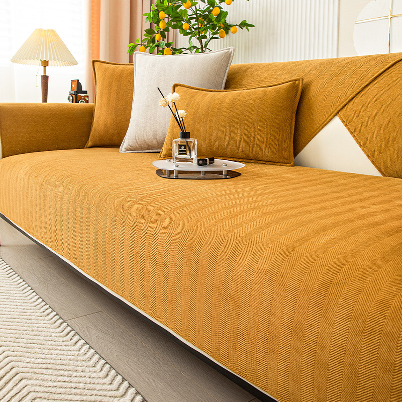Rynx | Herringbone Chenille Fabric Furniture Protector Sofa Cover