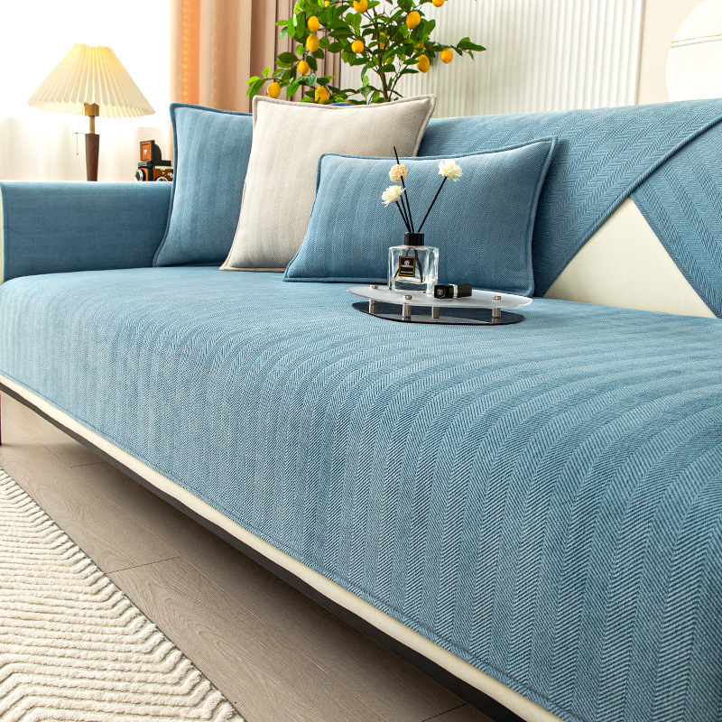 Rynx | Herringbone Chenille Fabric Furniture Protector Sofa Cover