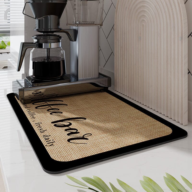 Rynx | Kitchen Super Absorbent Draining Mat, Quick Drying Dish Coffee Mat