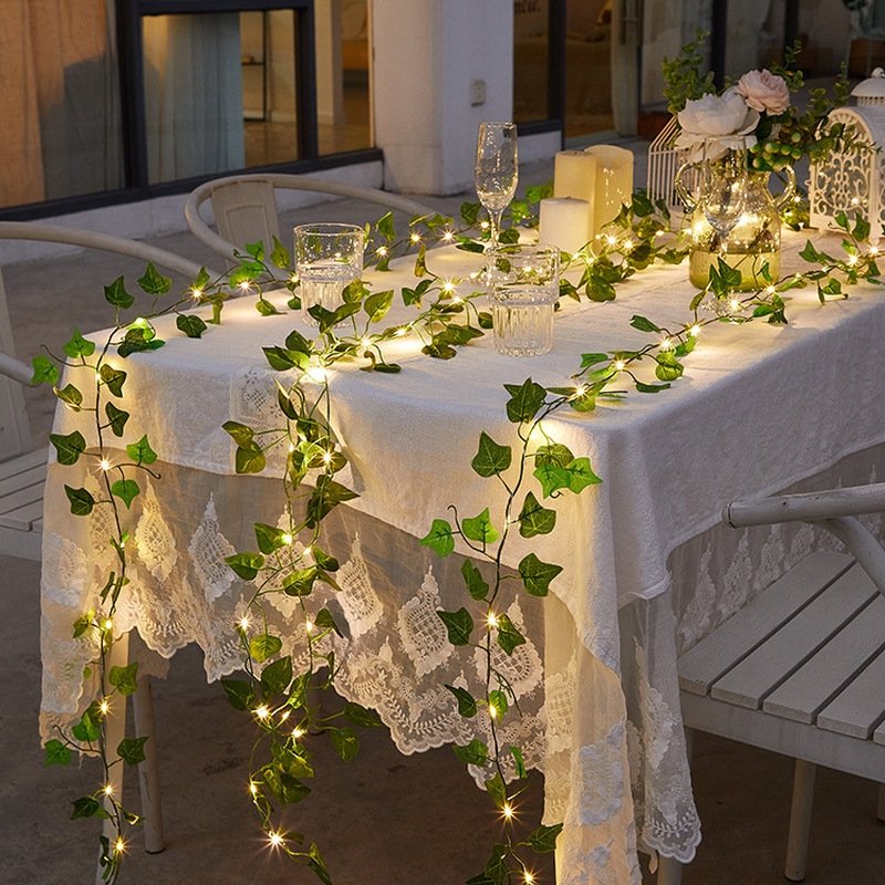 Rynx | IvyGlow Solar String Lights Ivy | Waterproof | LED Mood Light for Garden & Balcony | Decorations for Outdoor Areas