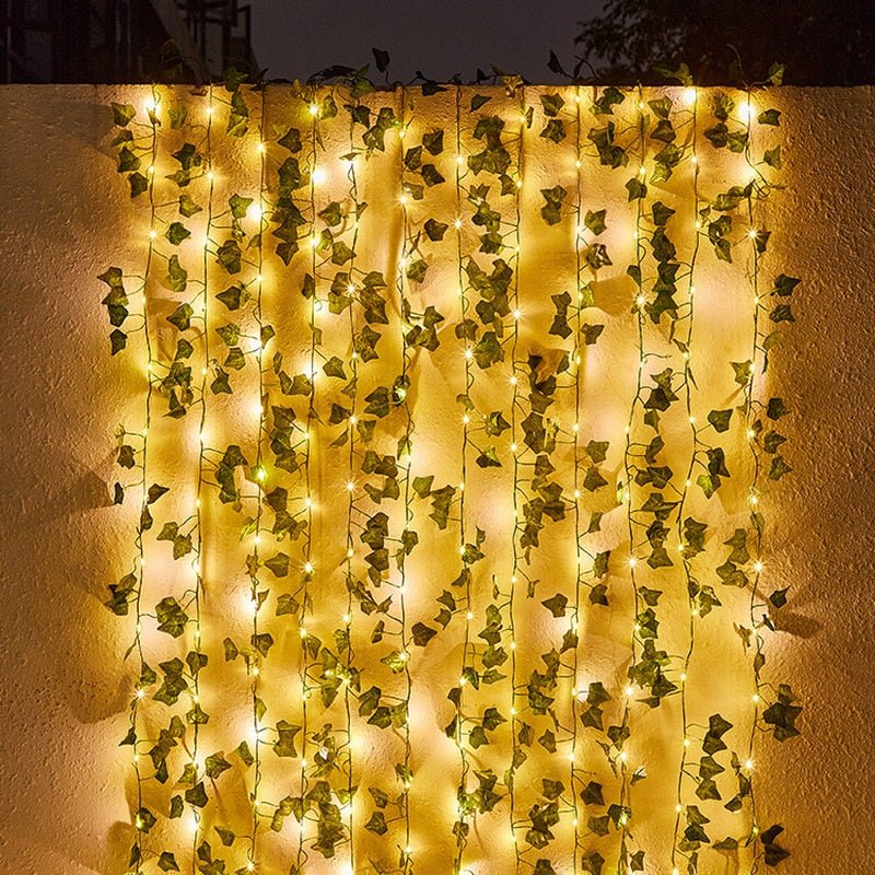 Rynx | IvyGlow Solar String Lights Ivy | Waterproof | LED Mood Light for Garden & Balcony | Decorations for Outdoor Areas