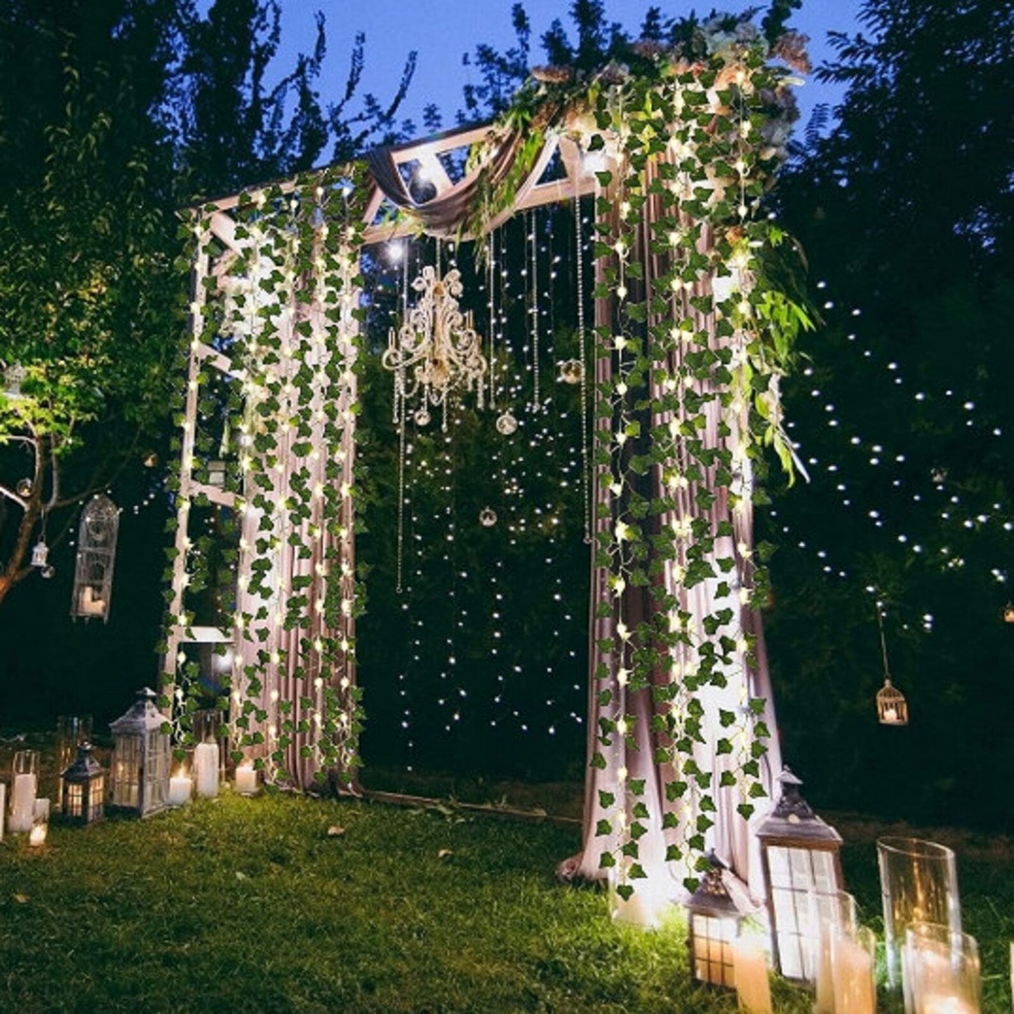 Rynx | IvyGlow Solar String Lights Ivy | Waterproof | LED Mood Light for Garden & Balcony | Decorations for Outdoor Areas