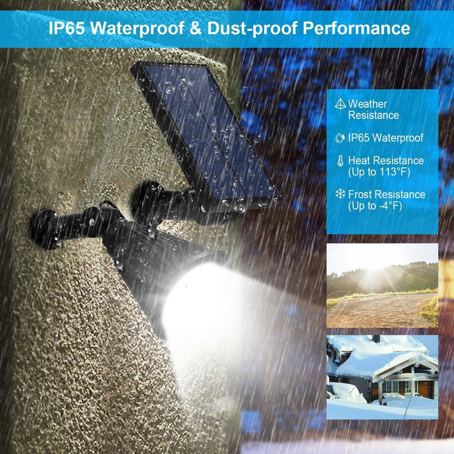 Rynx | Solar Powered Spotlight Outdoor Garden Lamp Waterproof