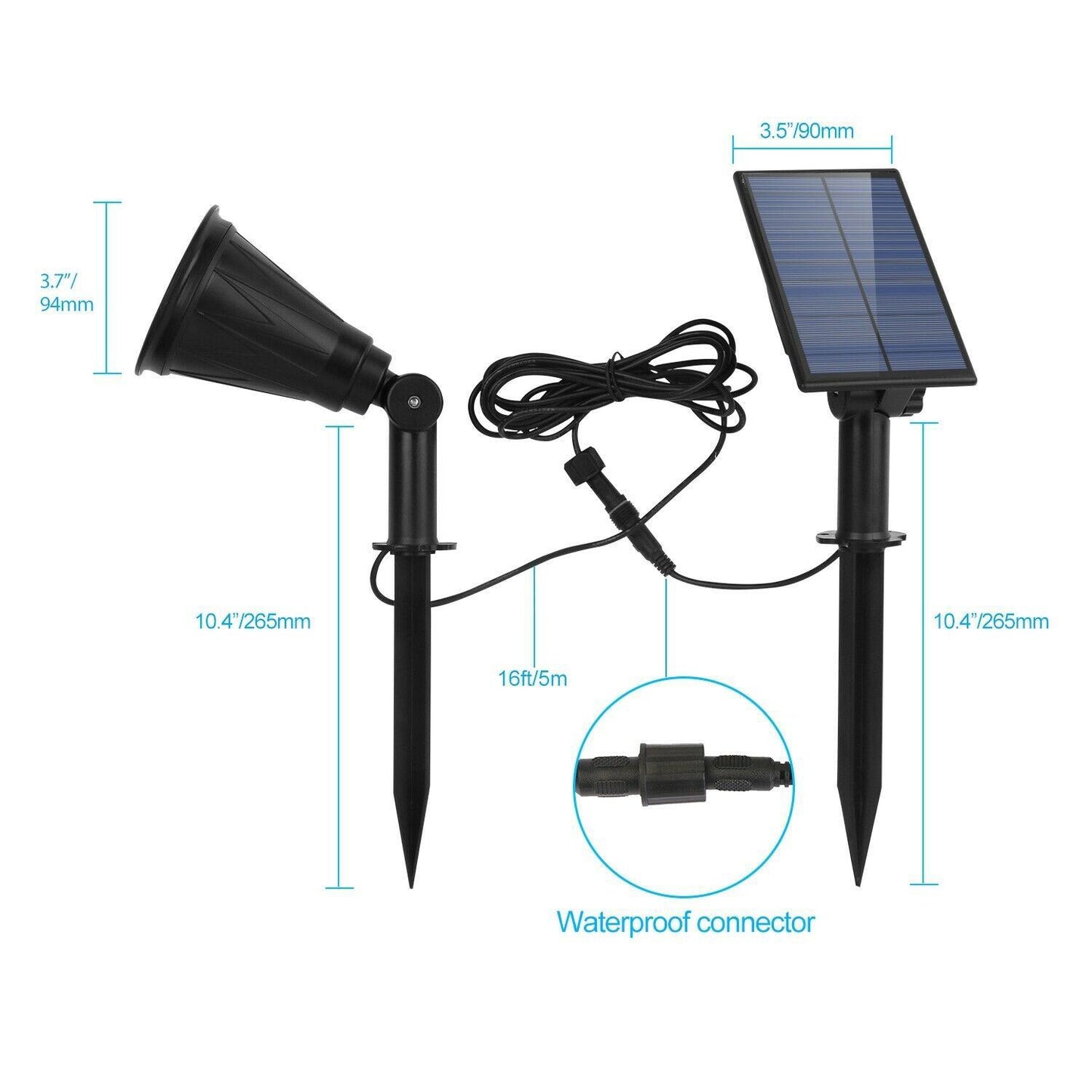 Rynx | Solar Powered Spotlight Outdoor Garden Lamp Waterproof