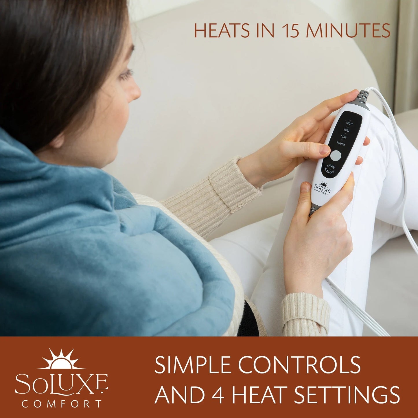 Rynx | Soluxe Electric Weighted Neck and Back Heating Pad