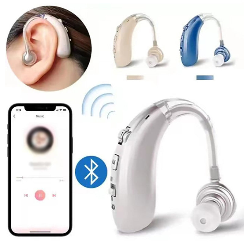 RYNX | Usb Rechargeable Bluetooth Hearing Aid Headphones For Seniors