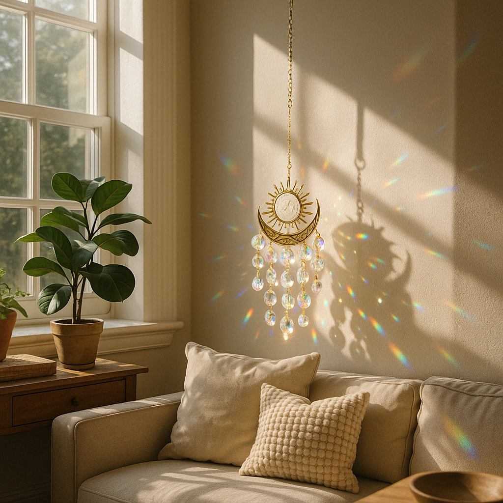 Rynx | Radiant Moonlit Quartz Prism Suncatcher