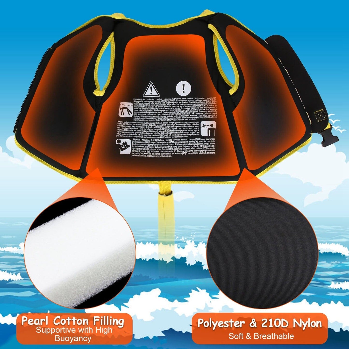 Rynx | Swim Vest for Kids Float Jacket with Adjustable Crotch Strap