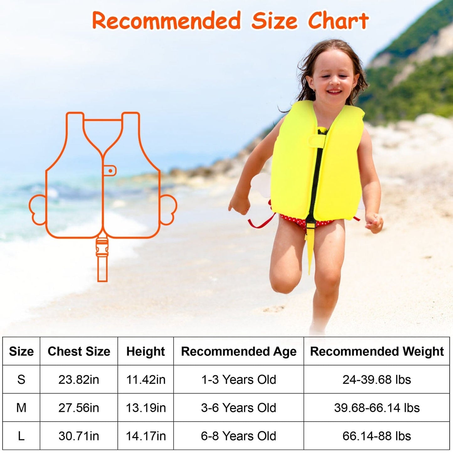 Rynx | Swim Vest for Kids Float Jacket with Adjustable Crotch Strap