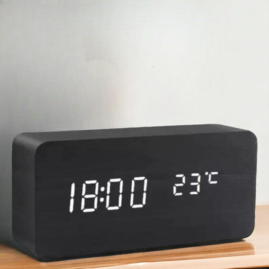 RYNX | Stay Punctual In Style – Designer Led Alarm Clock In Wood