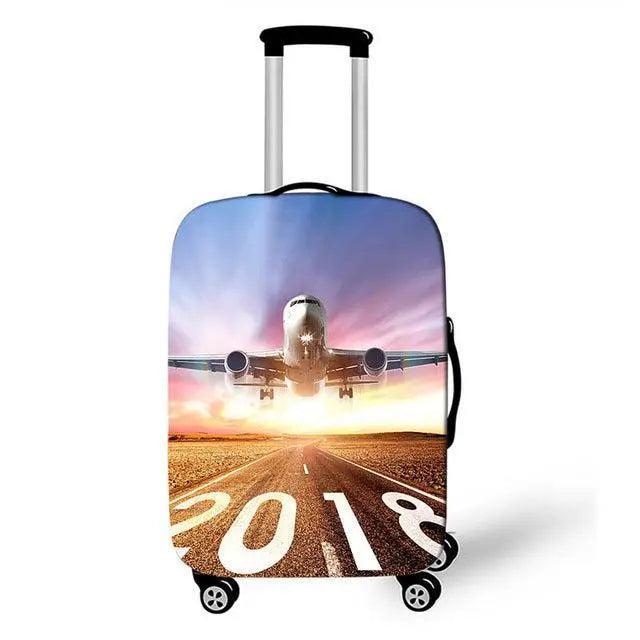 Rynx | Travel in Style: Creative Neoprene XL Luggage Cover with Airplane Pattern