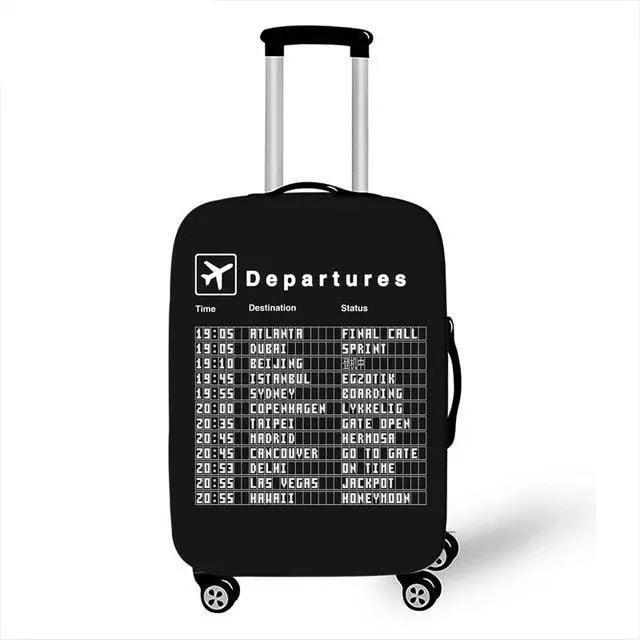 Rynx | Travel in Style: Creative Neoprene XL Luggage Cover with Airplane Pattern
