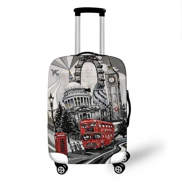 Rynx | Travel in Style: Creative Neoprene XL Luggage Cover with Airplane Pattern