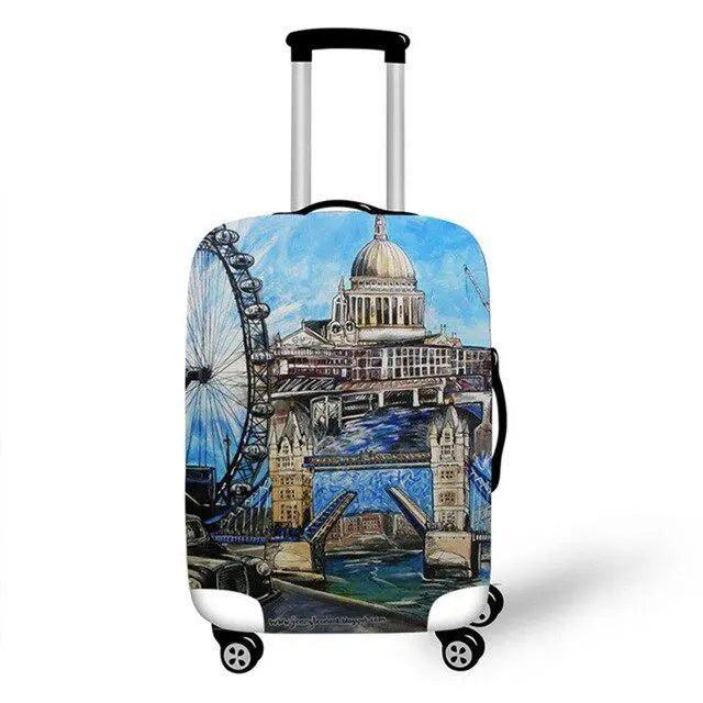 Rynx | Travel in Style: Creative Neoprene XL Luggage Cover with Airplane Pattern