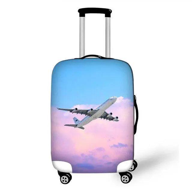 Rynx | Travel in Style: Creative Neoprene XL Luggage Cover with Airplane Pattern