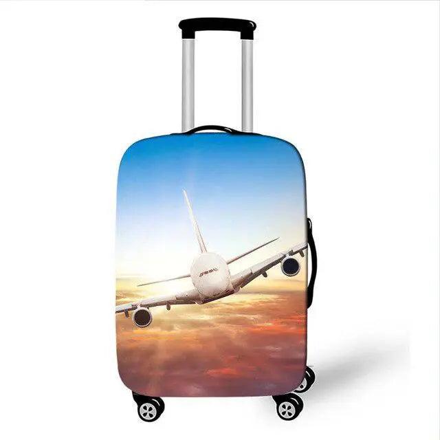 Rynx | Travel in Style: Creative Neoprene XL Luggage Cover with Airplane Pattern