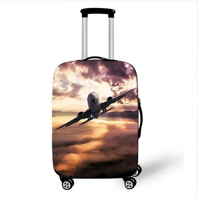 Rynx | Travel in Style: Creative Neoprene XL Luggage Cover with Airplane Pattern