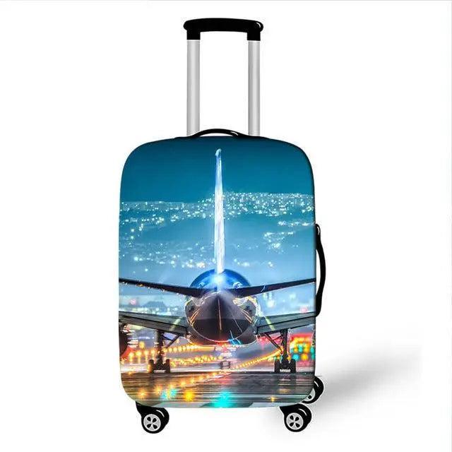 Rynx | Travel in Style: Creative Neoprene XL Luggage Cover with Airplane Pattern