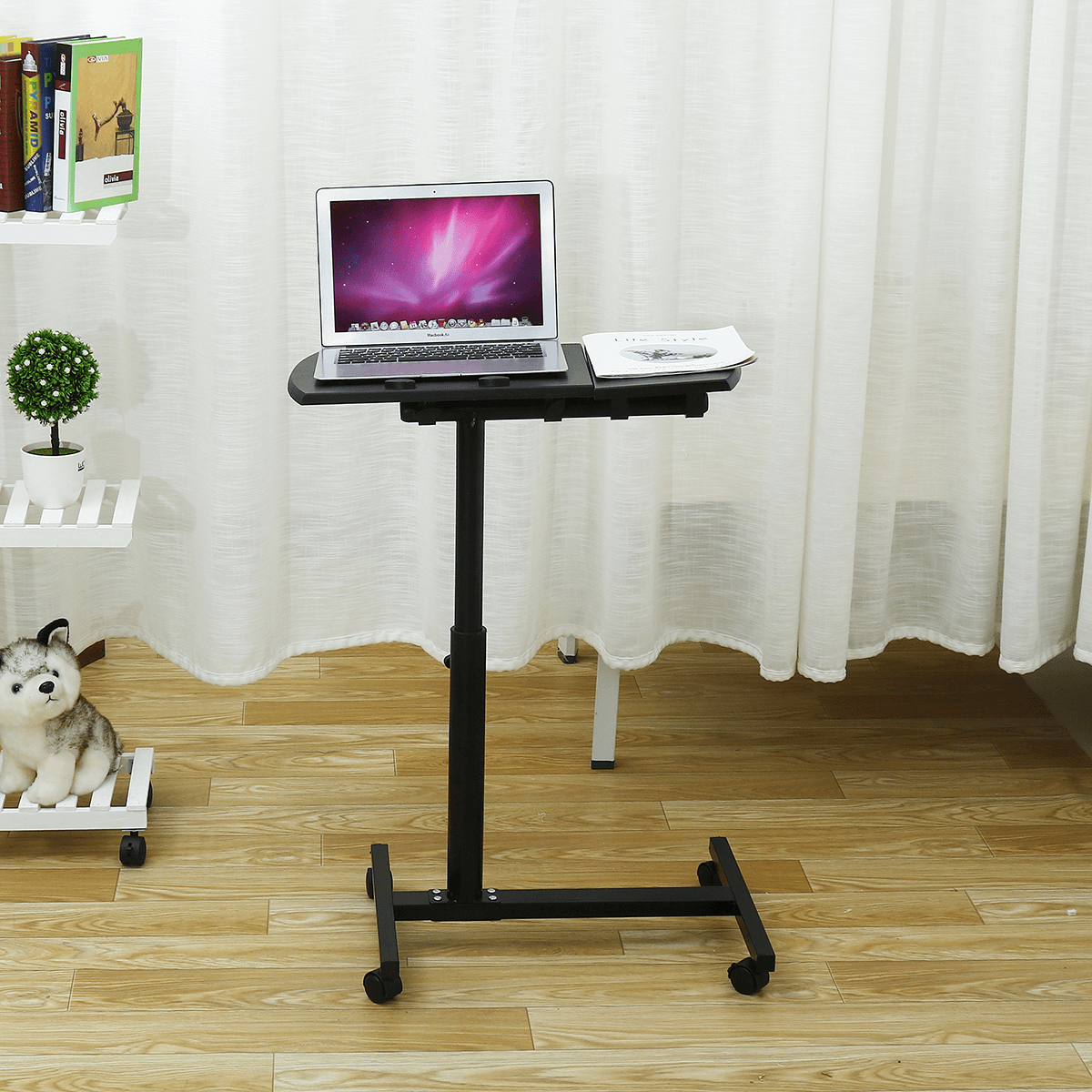Rynx | Adjustable Laptop Table for the Bed with Wheels and Wheel Lock