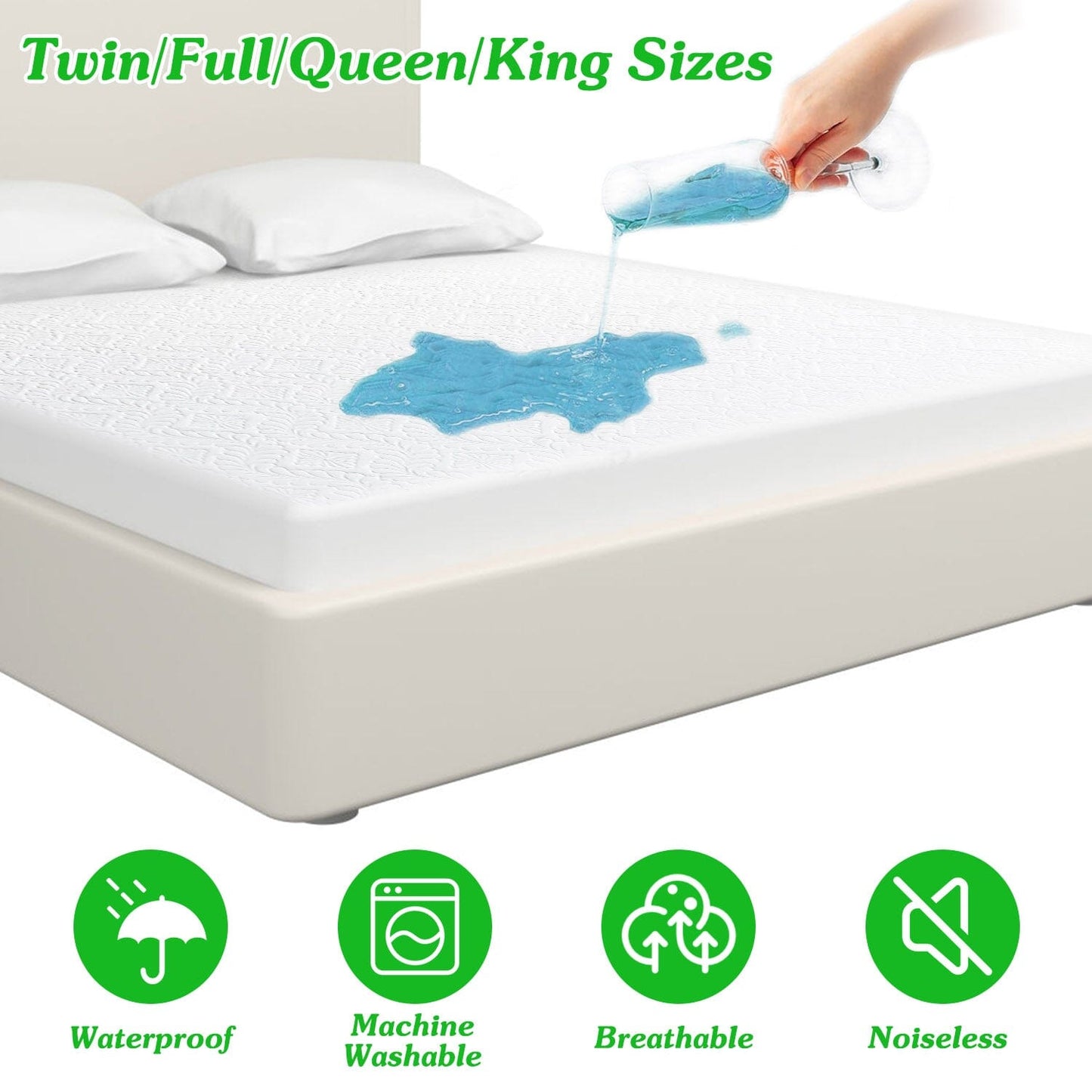 Rynx | Waterproof Breathable Soft Cotton Mattress Protector