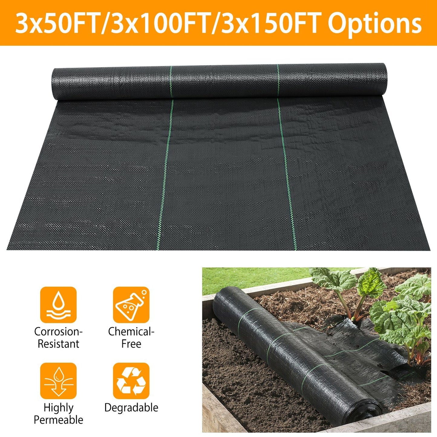 Rynx | Weed Barrier Landscaping Mat Fabric Woven