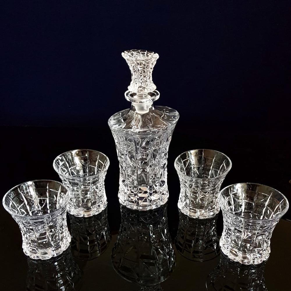 RYNX | Glasses Set - King Crystal (4- Tumbler & Decanter Set)