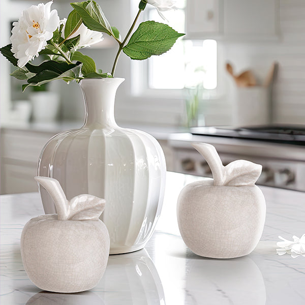 Rynx | Cracked ceramic apples, set of 2