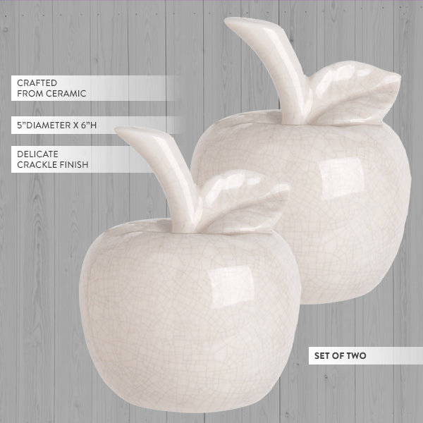 Rynx | Cracked ceramic apples, set of 2