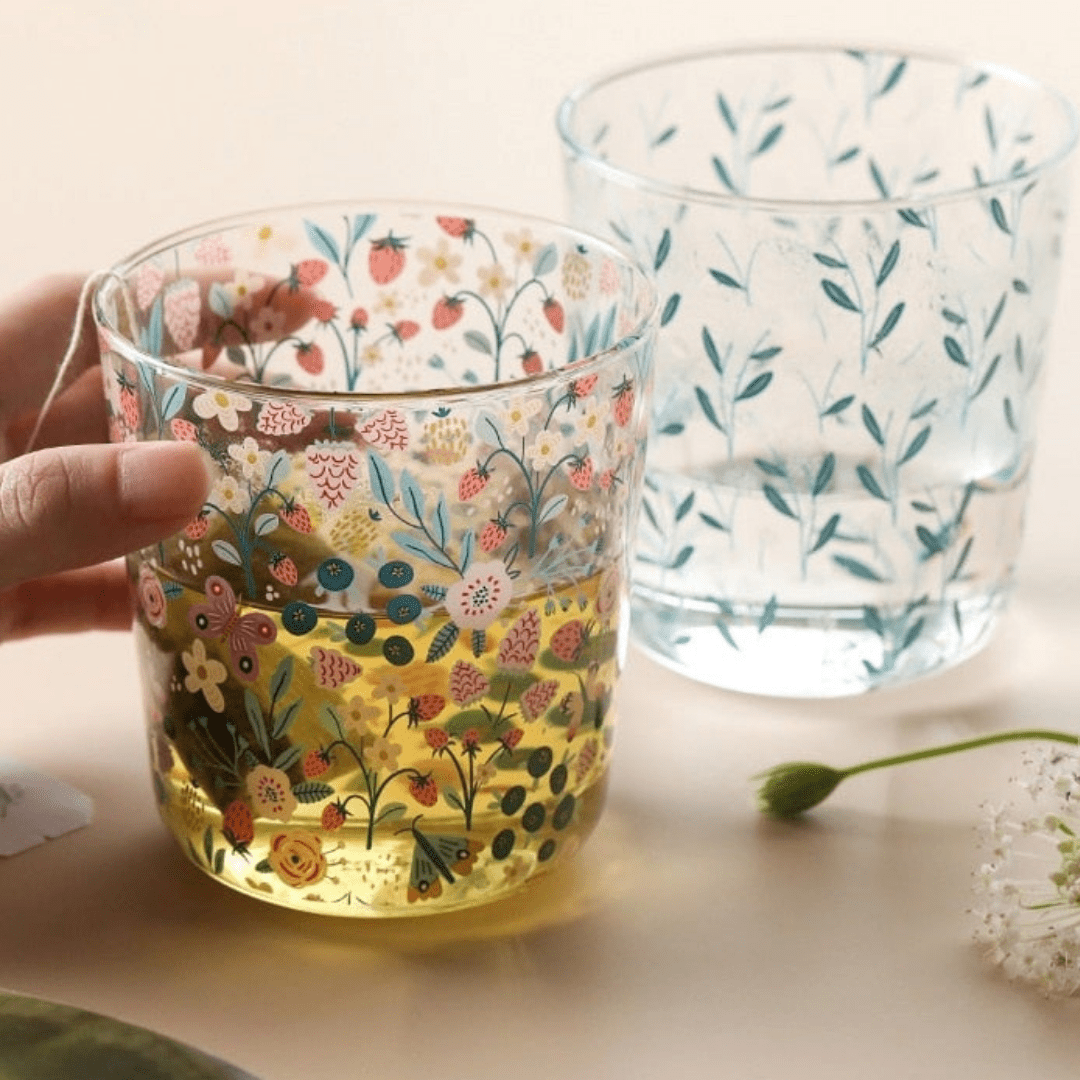 Rynx | Cute forest design glass cup
