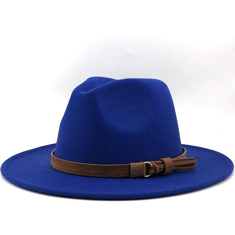 RYNX | Eridian Fedora Hat With Leather Band Blue