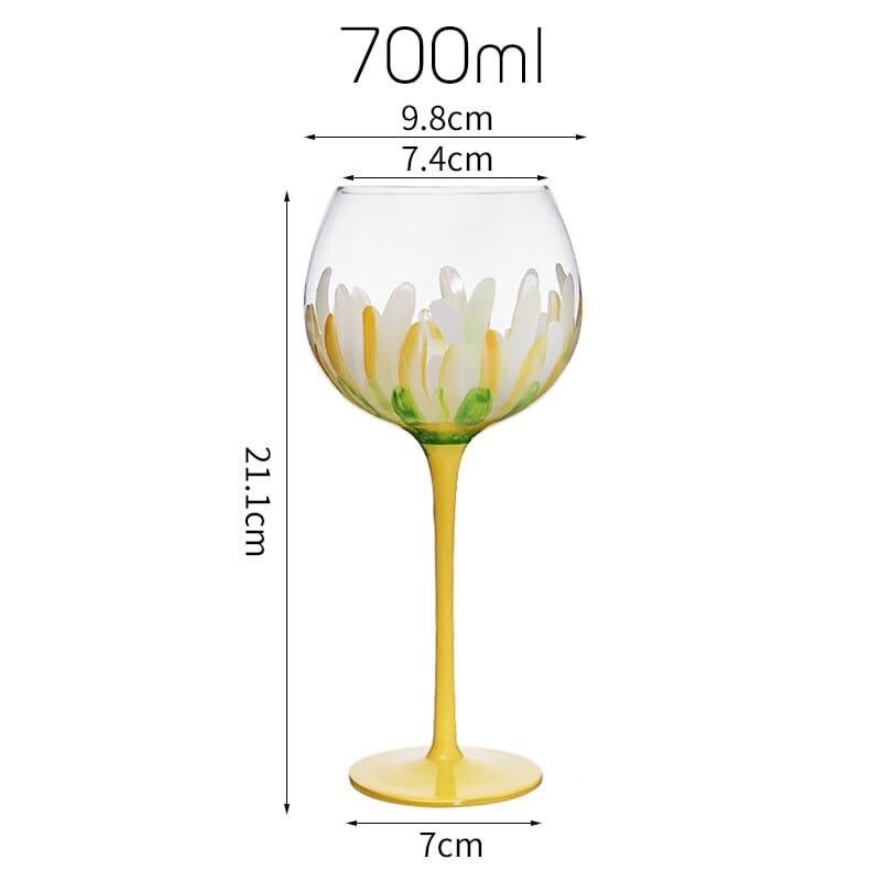 Rynx | Hand-painted flower glass