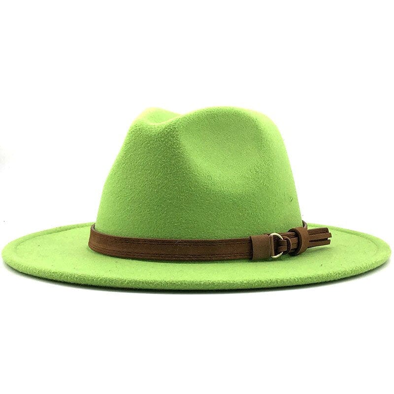 RYNX | Eridian Fedora Hat With Leather Band Green